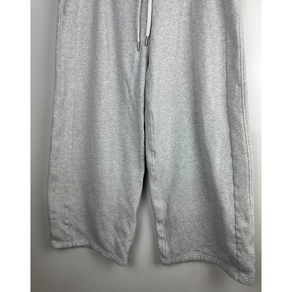 Lululemon Scuba Mid-Rise Wide-Leg Pant Full Length Heathered Light Gray Size 14 - Picture 6 of 14